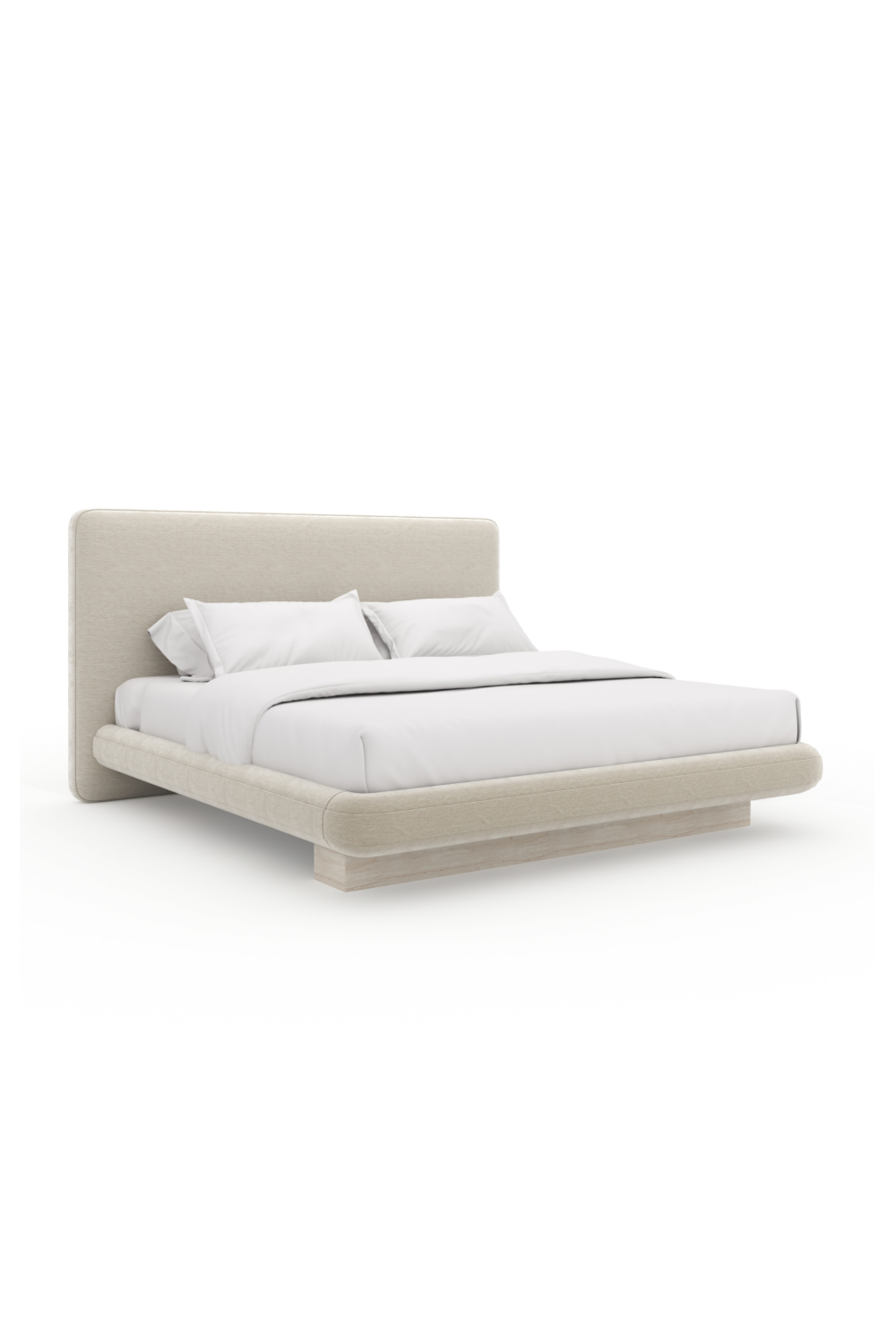 Ivory Vintage Velvet King Bed | Oroa.com