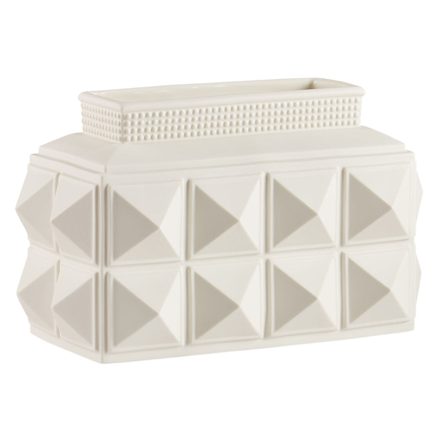 Porcelain Studded Low Vase | Oroa.com