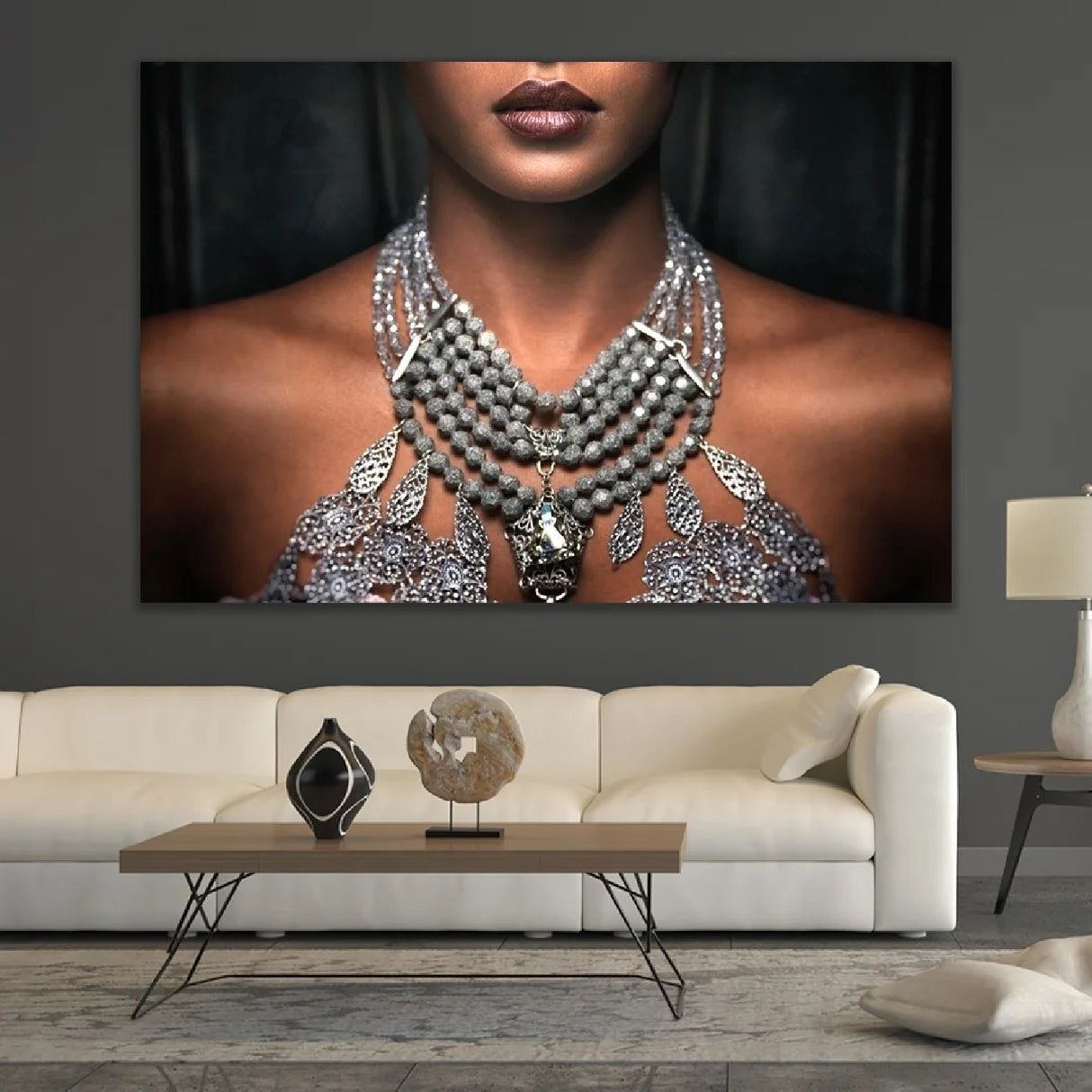 Silver-Adorned Woman Photographic Art | Oroa.com