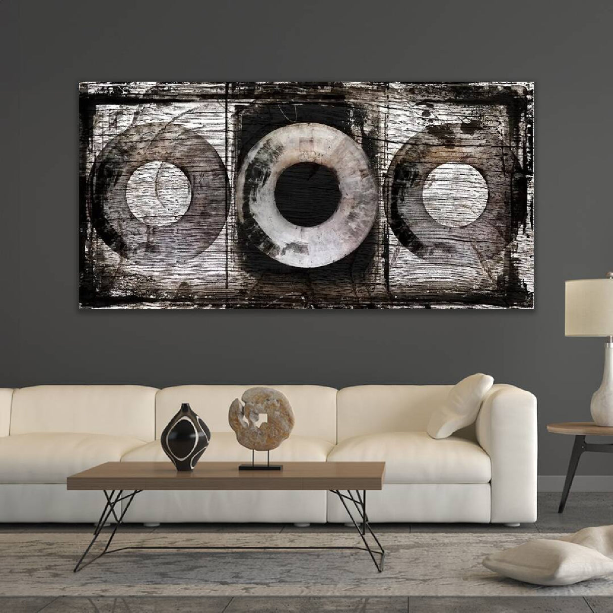 Weathered-Look Monochromatic Wall Art | Oroa.com