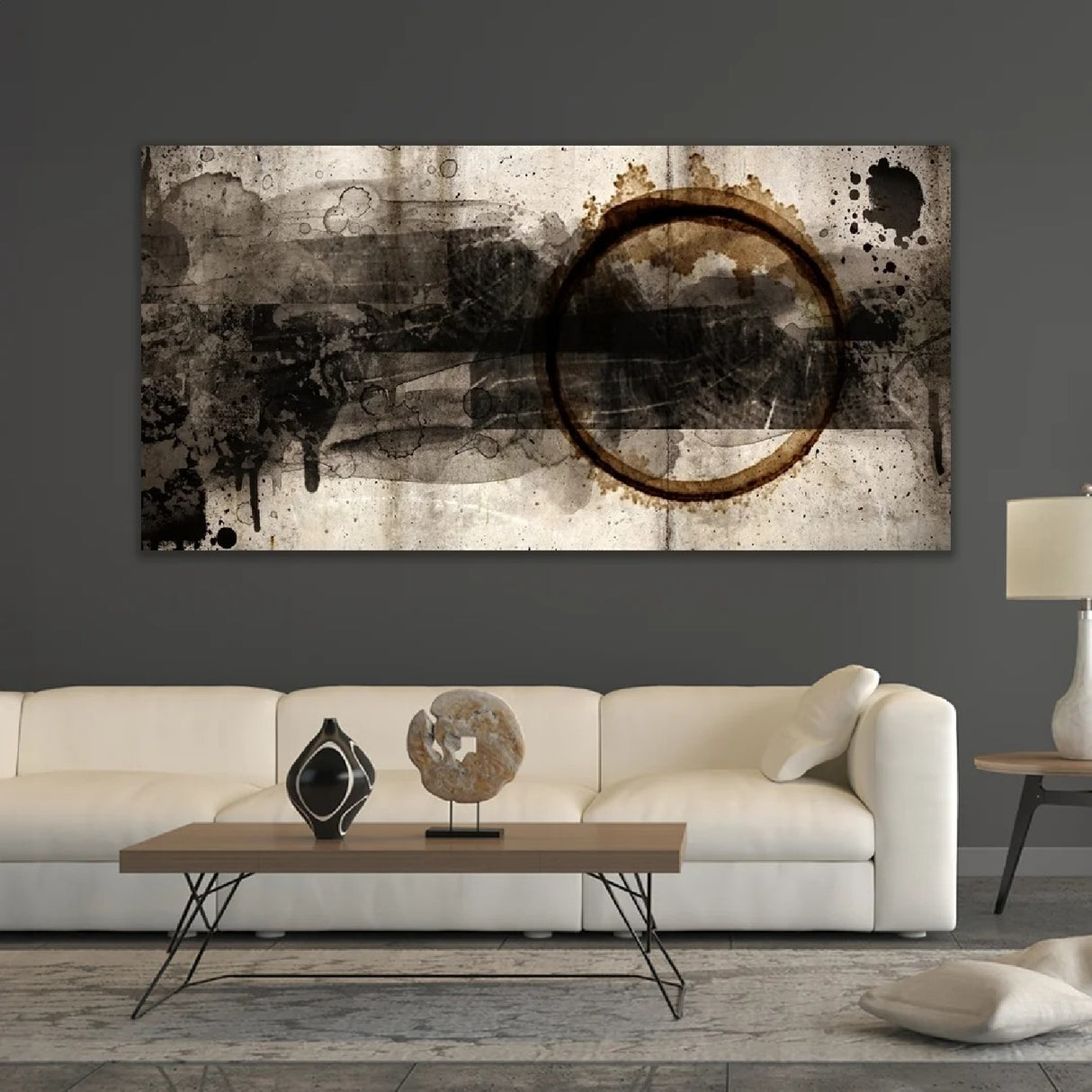Gray Rustic Abstract Art | Oroa.com