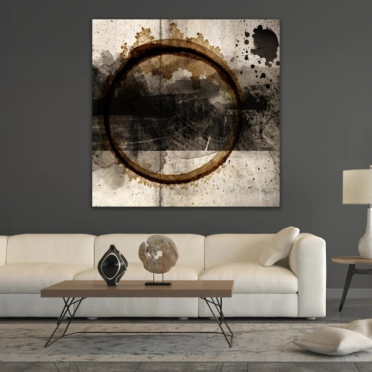Weathered Brown Circle Photographic Art | Oroa.com
