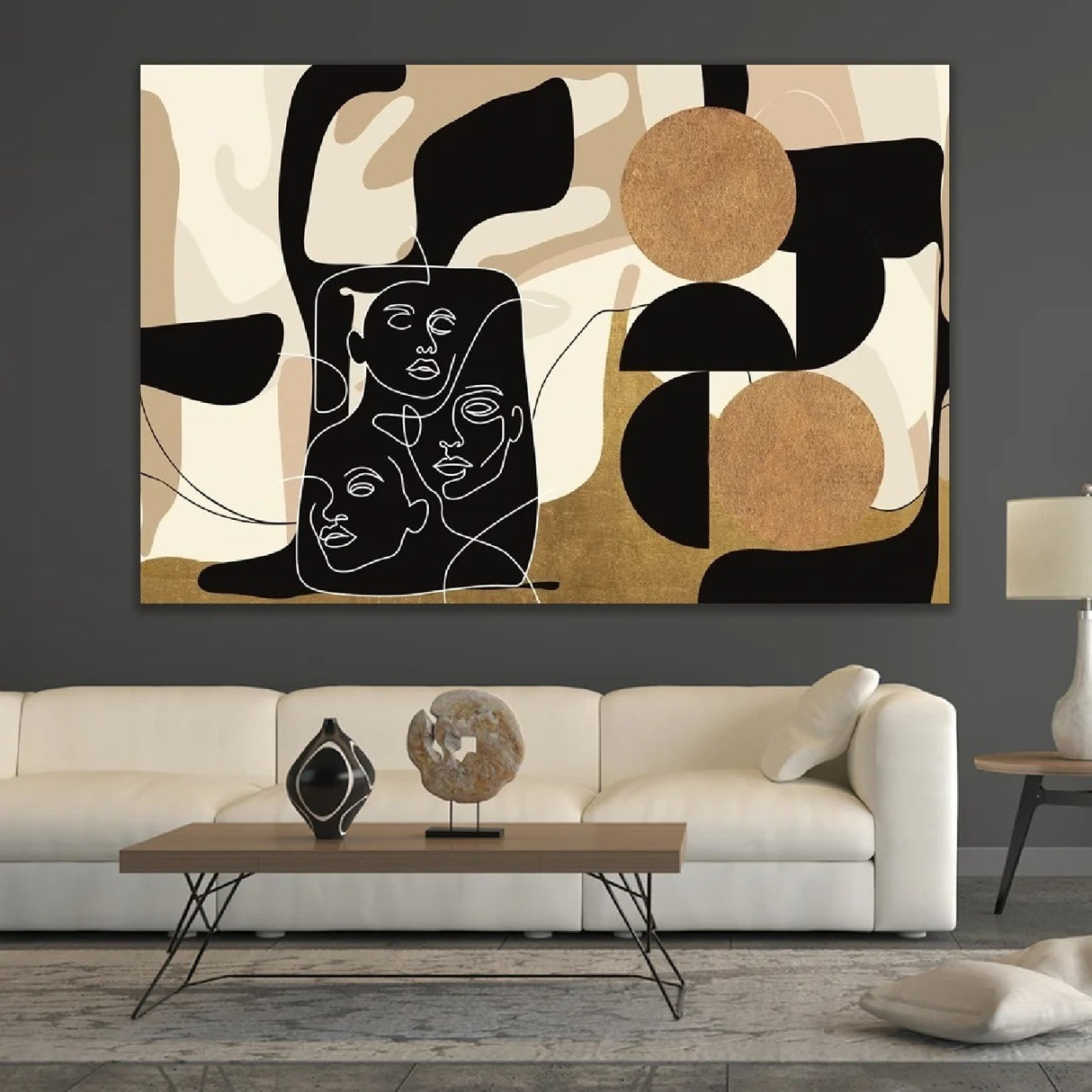 Face Line Abstract Art | Oroa.com