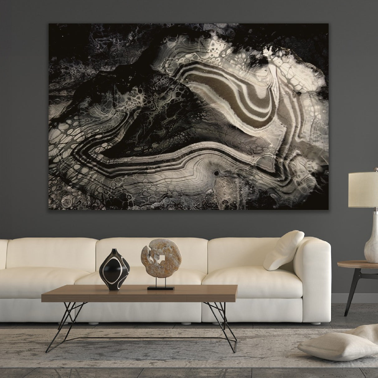 Black & White Swirl Photographic Art | Oroa.com