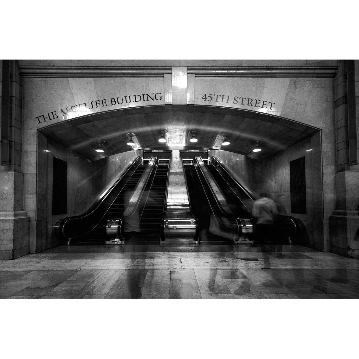 Black & White Escalators Photographic Art | Oroa.com