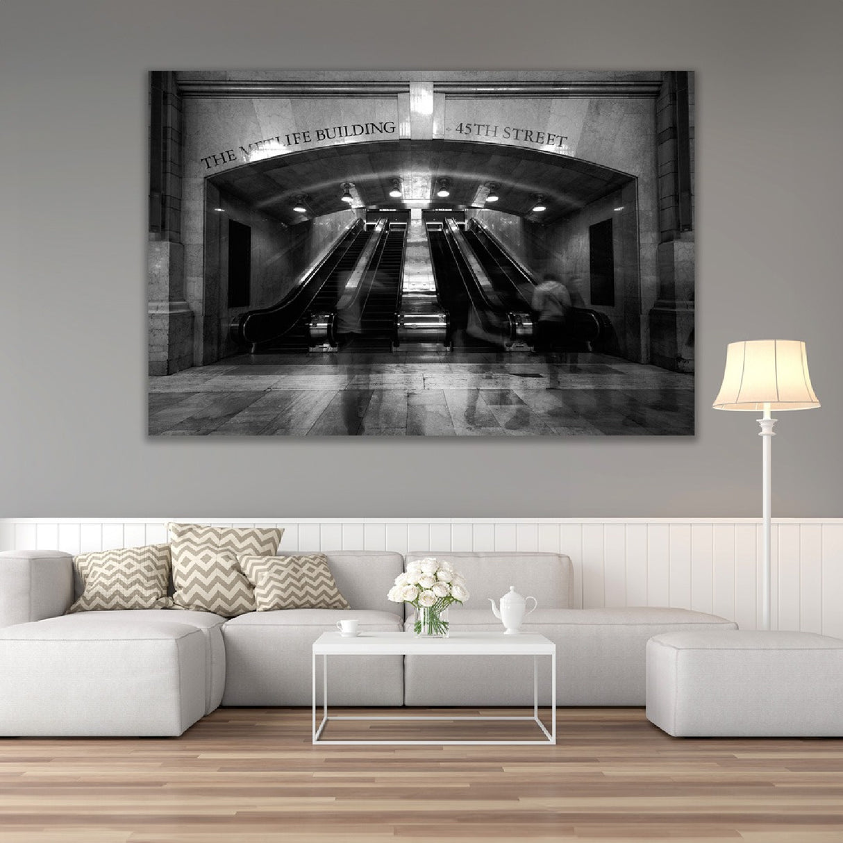 Black & White Escalators Photographic Art | Oroa.com
