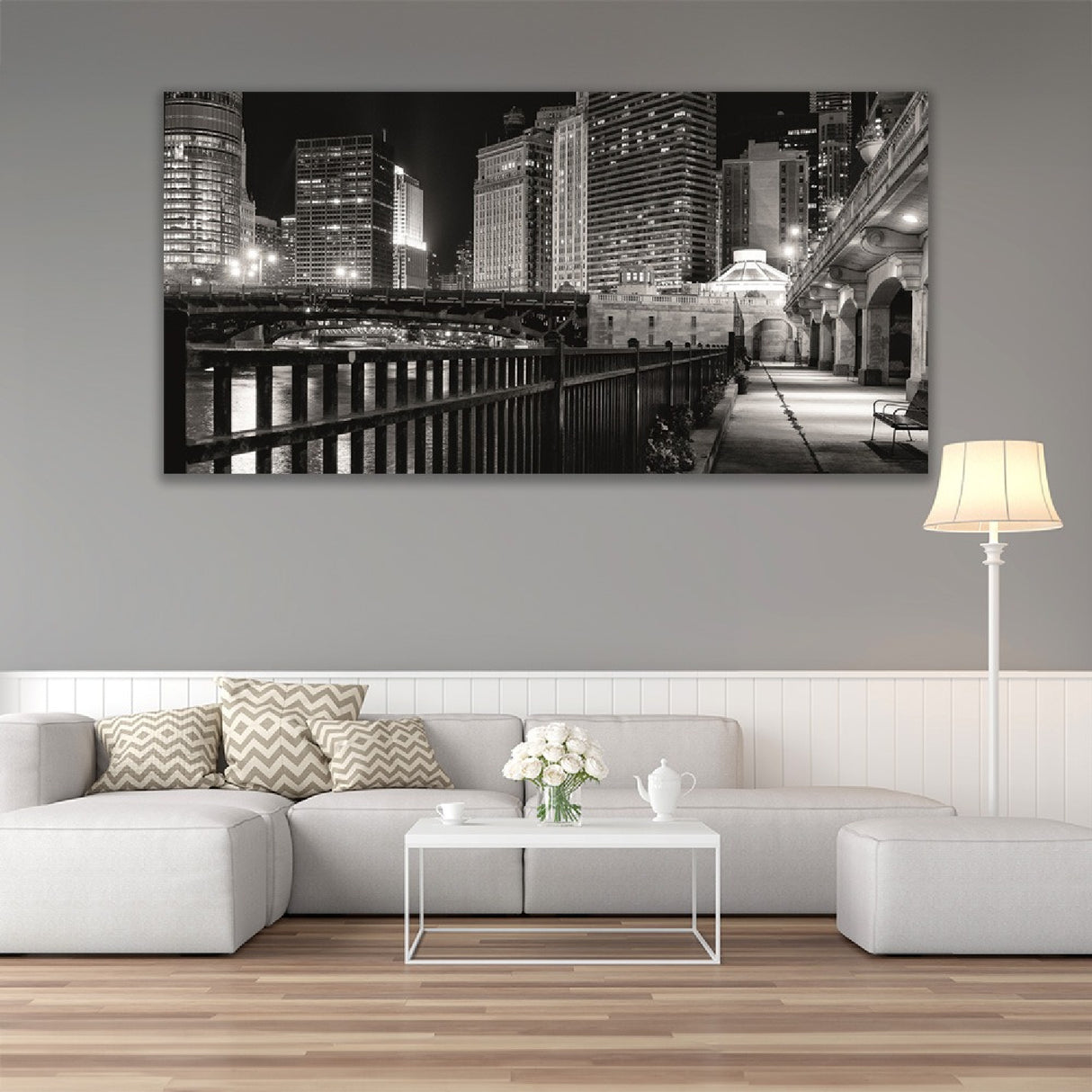 Monochromatic Cityscape Photographic Art | Oroa.com