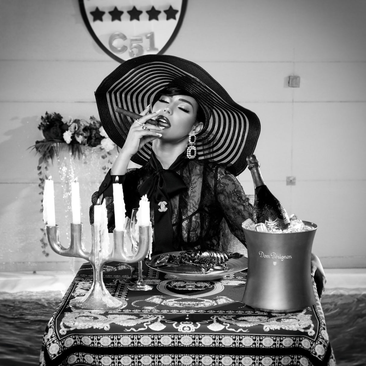 Monochromatic Elegant Woman Photographic Art | Oroa.com