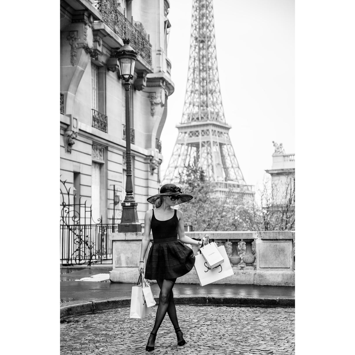 Black Dressed Woman Photographic Art | Oroa.com