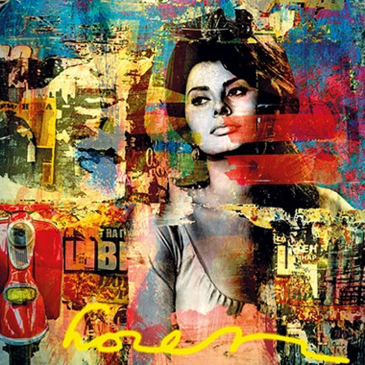 Modern European furniture - Movie Star Multicolored Photographic Art - www.oroa.com | Oroa.com
