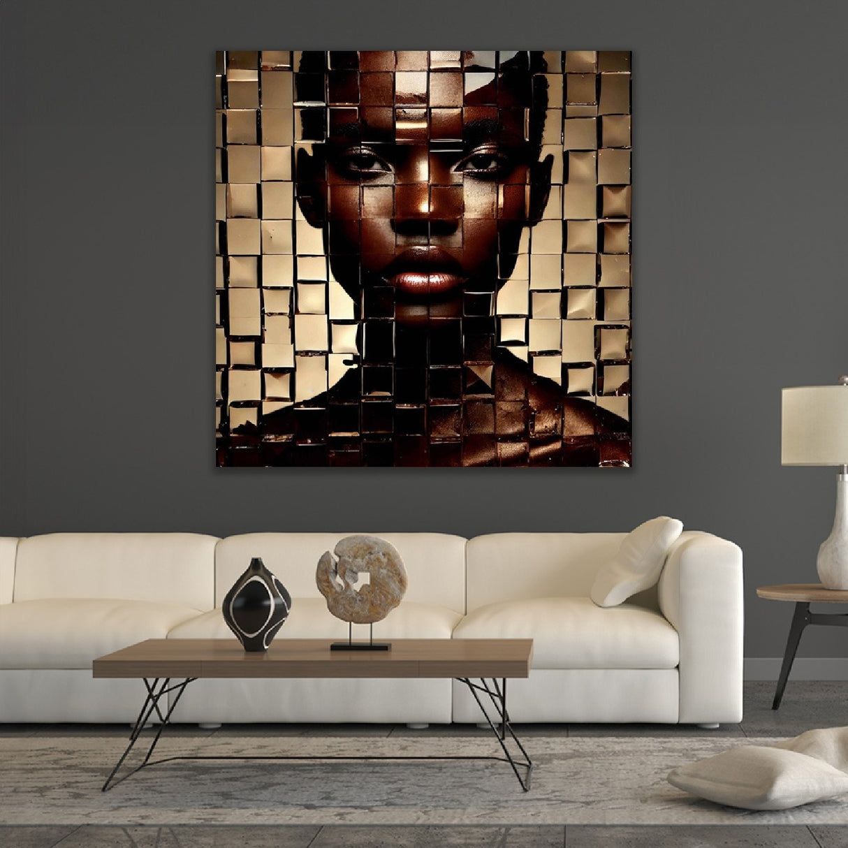 Mosaic Woman Portrait Photographic Art | Oroa.com