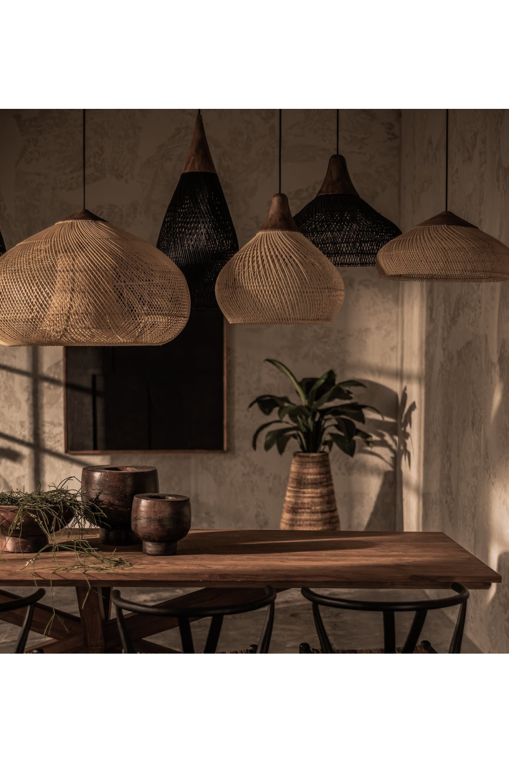 Braided Rattan Hanging Lamp | Oroa.com