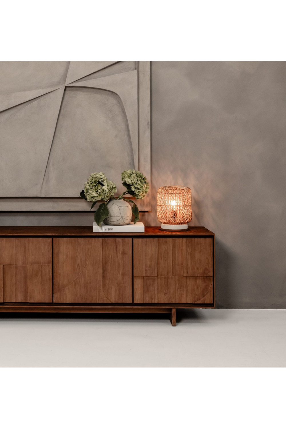 Rattan Cylindrical Table Lamp | Oroa.com