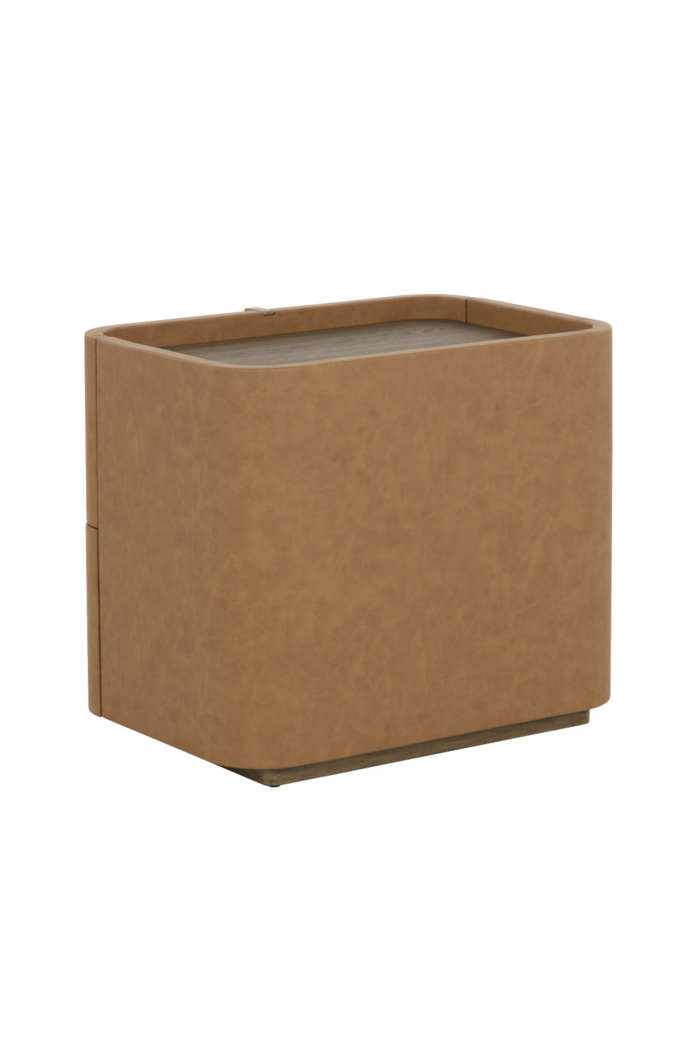Modern European furniture - Leather-Look 2-Drawer Nightstand - www.oroa.com | Oroa.com