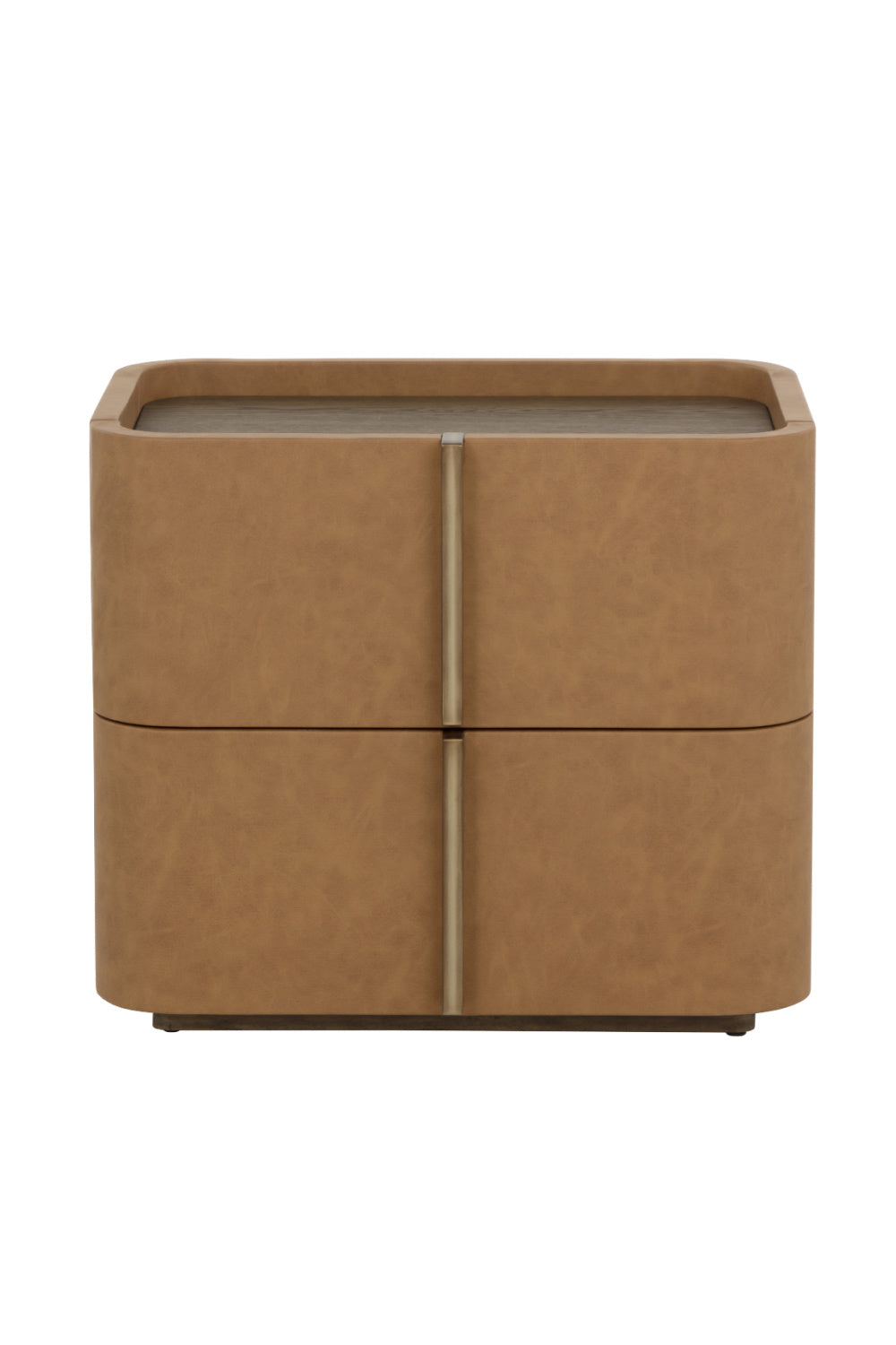Modern European furniture - Leather-Look 2-Drawer Nightstand - www.oroa.com | Oroa.com