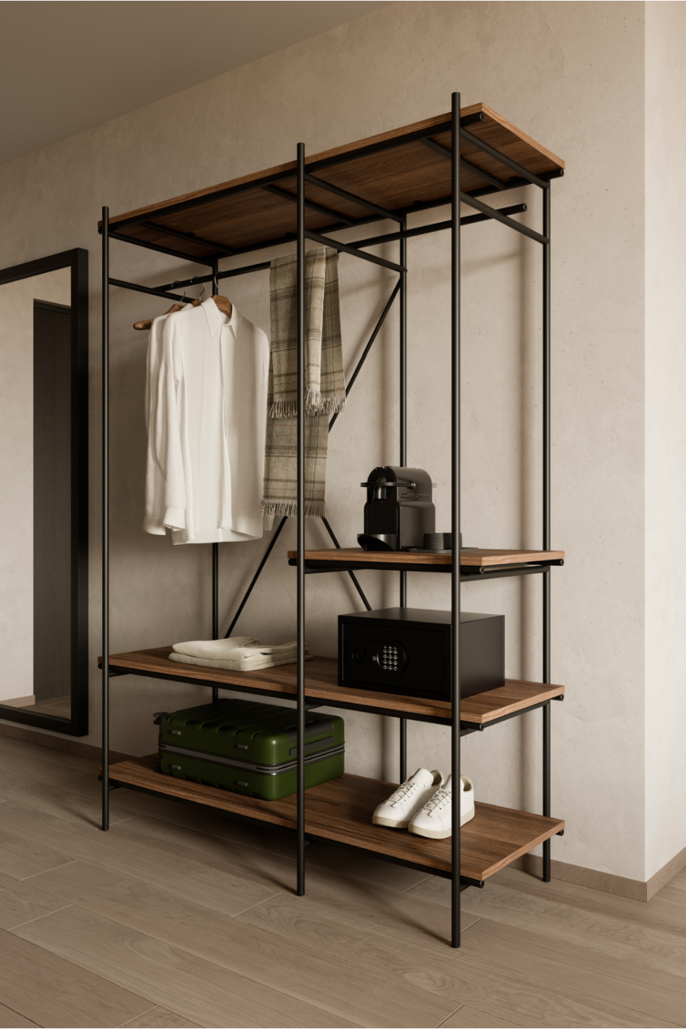 Brown Teak Hanging Rack | Oroa.com