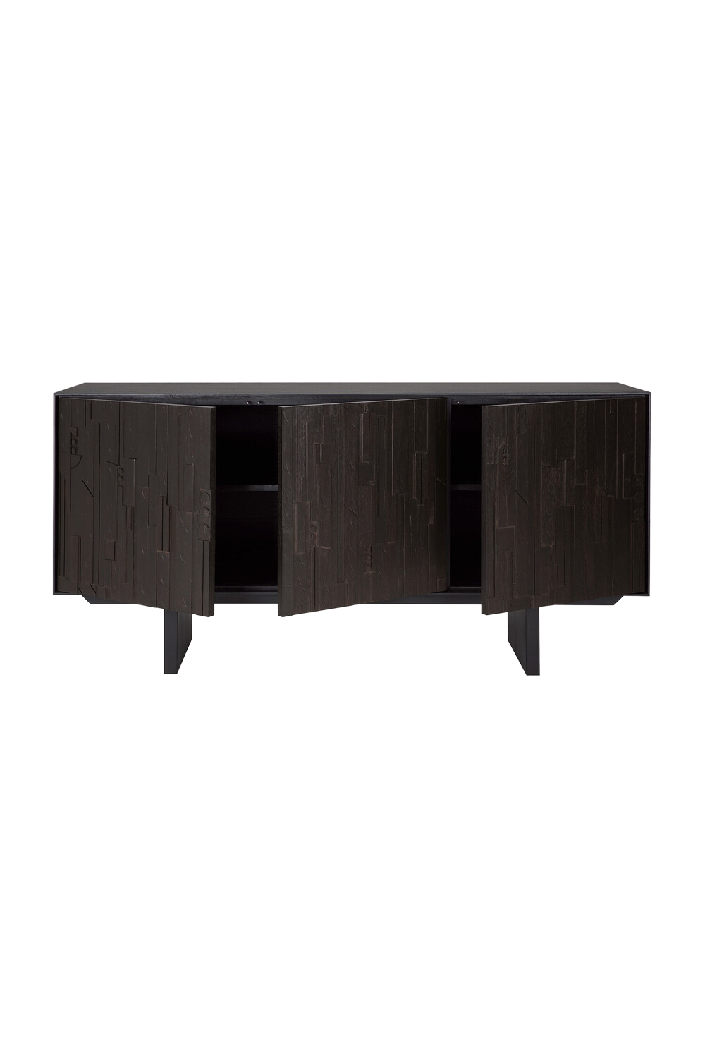 Black Teak Industrial Sideboard | Oroa.com