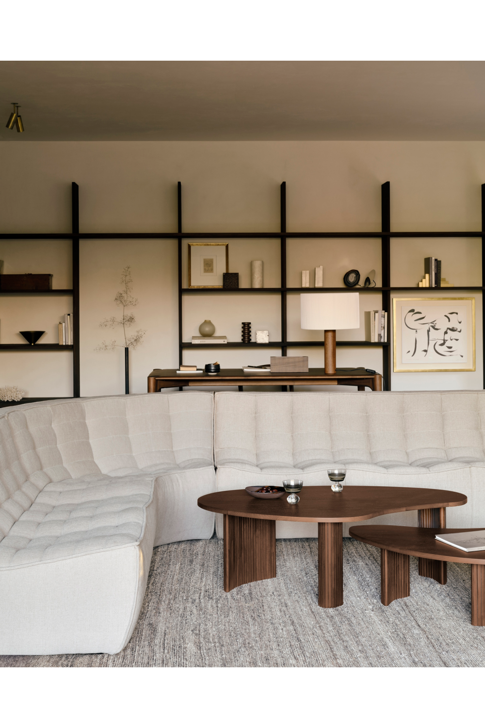 Teak Pebble-Shaped Coffee Table | Oroa.com