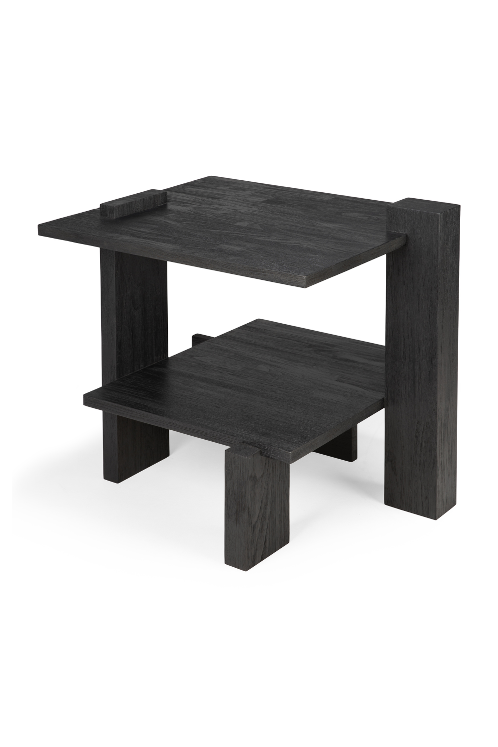 Black Teak Architectural Side Table | Oroa.com