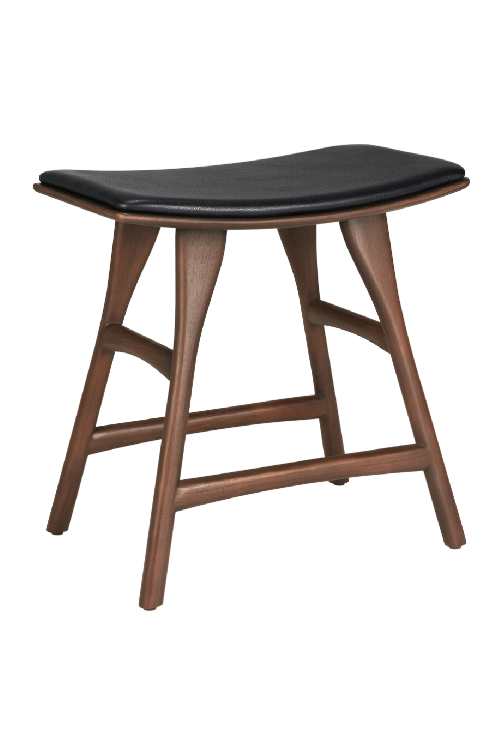 Varnished Teak Stool | Oroa.com