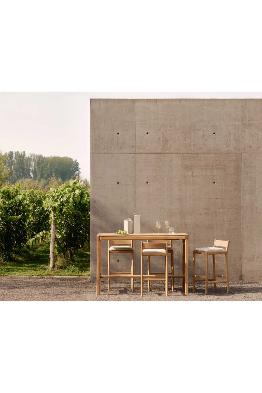 Natural Teak Outdoor Bar Table | Oroa.com