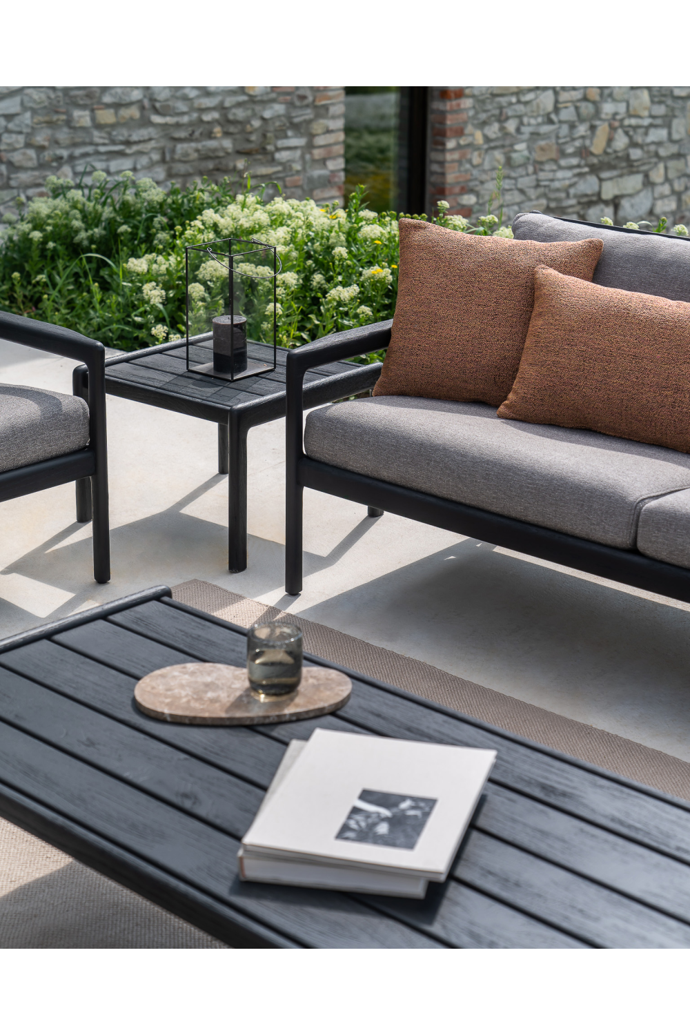 Black Teak Outdoor Sofa | Oroa.com