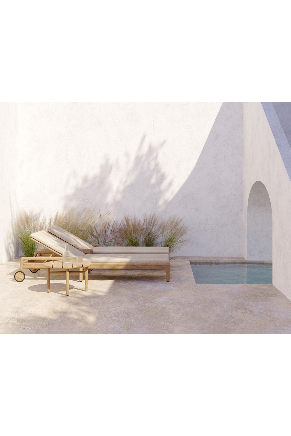 Teak Adjustable Outdoor Lounger | Oroa.com