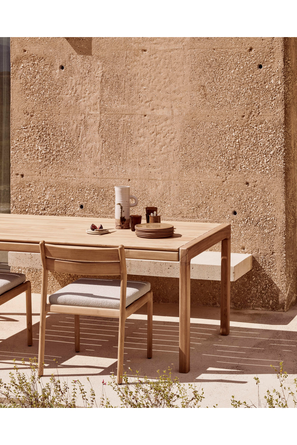 Teak Padded Outdoor Dining Chair | Oroa.com