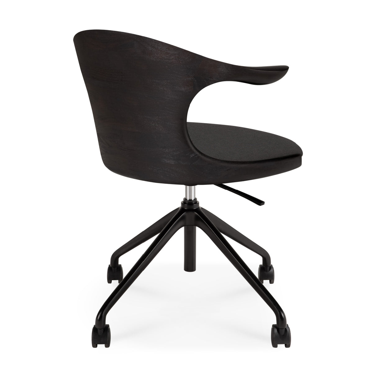 Modern European furniture - Varnished Teak Cushioned Office Chair - www.oroa.com | Oroa.com