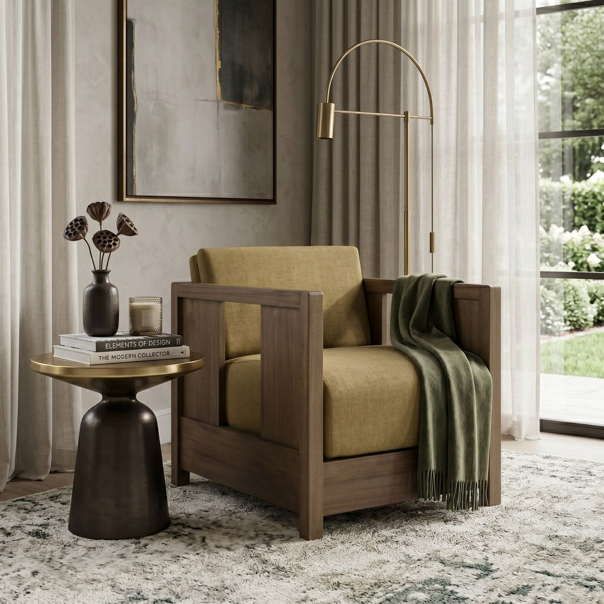 Modern or European furniture - Fabric Cushioned Lounge Chair - www.oroa.com | Oroa.com