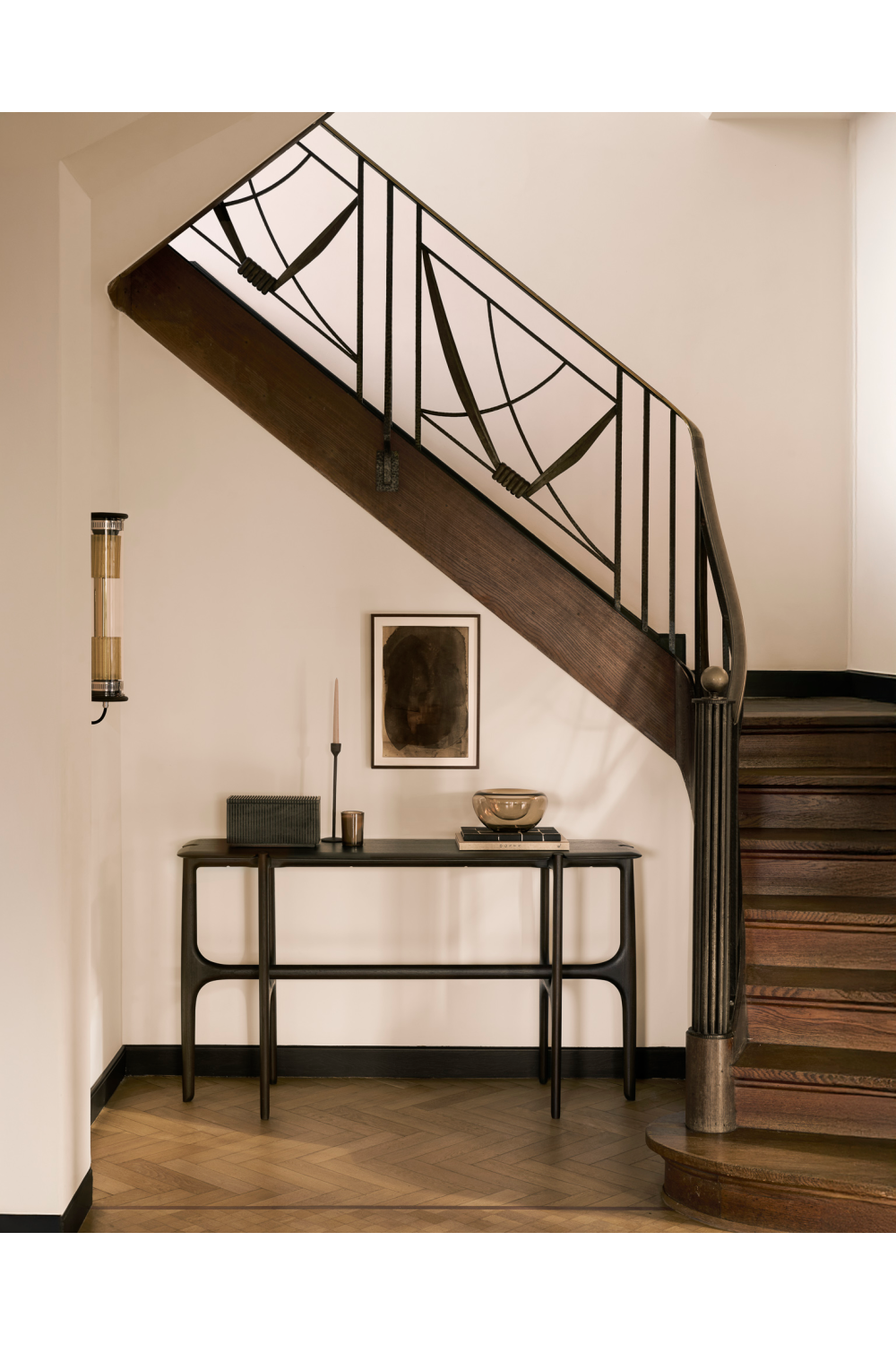 Dark Brown Teak Console Table | Oroa.com