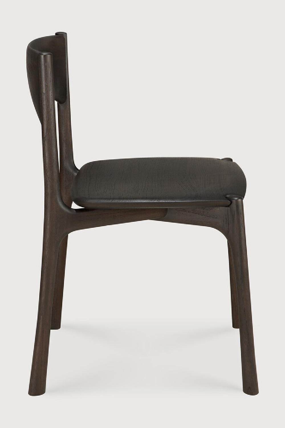 Dark Brown Teak Dining Chair | Oroa.com