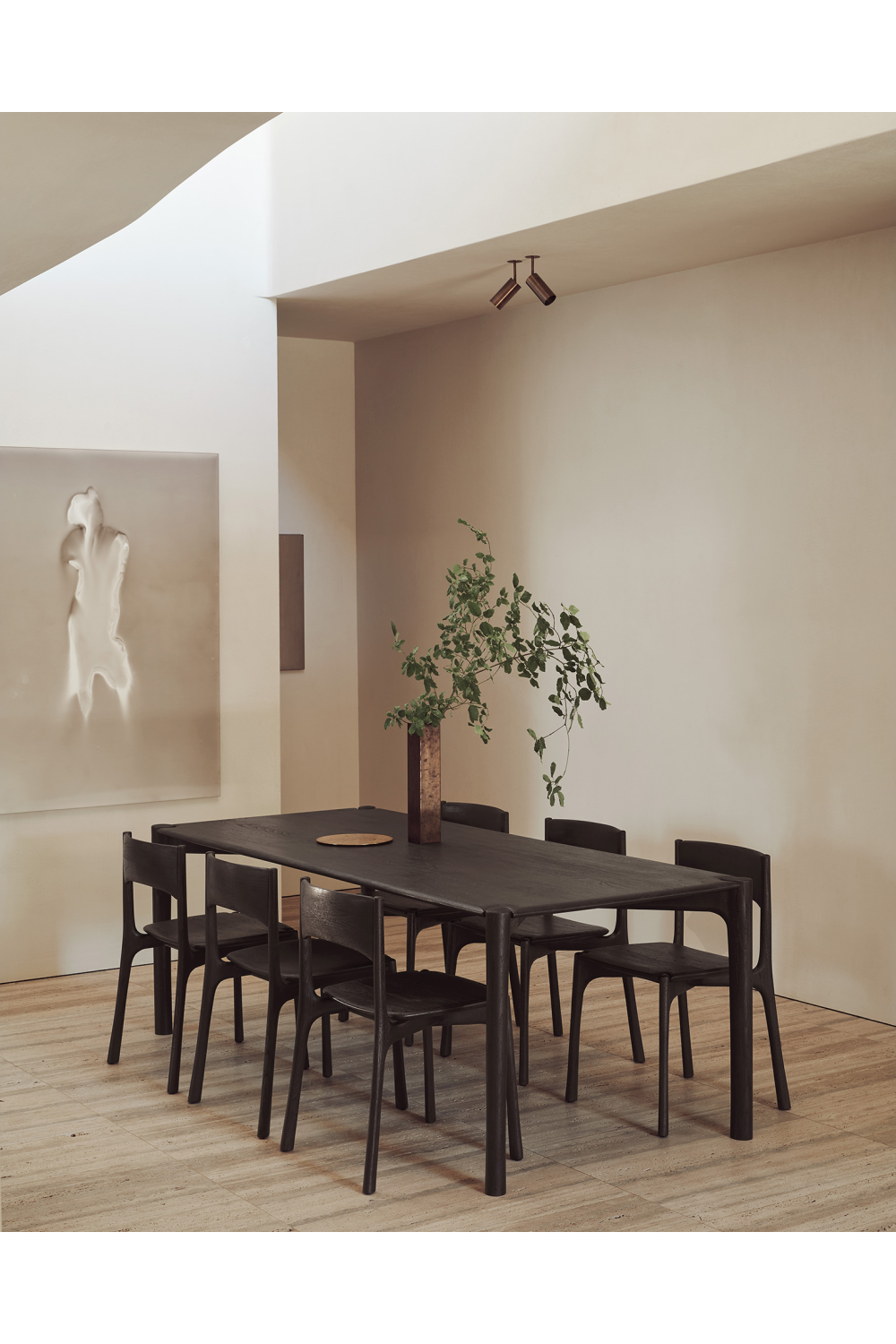 Dark Brown Teak Dining Chair | Oroa.com