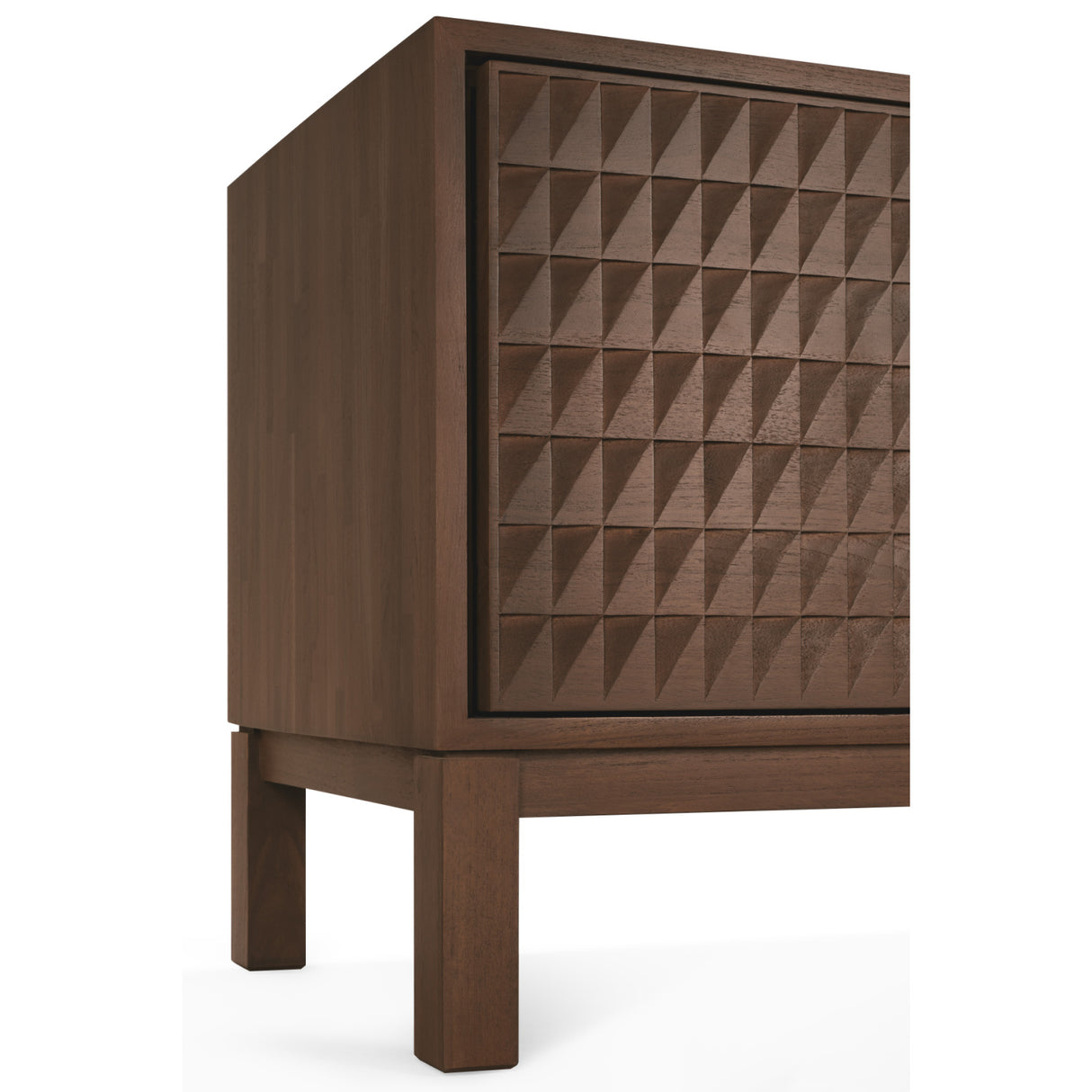 Modern European furniture - Brown Teak Carved TV Cabinet - www.oroa.com | Oroa.com