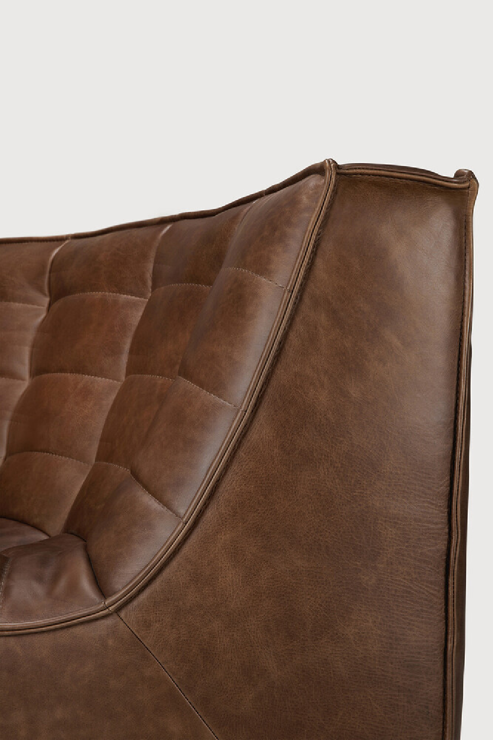 Brown Leather Modular Sofa | Oroa.com