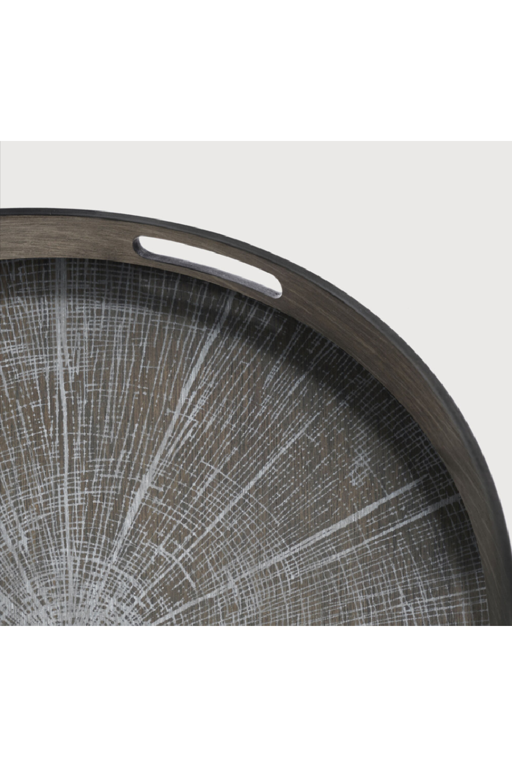Round Hand-Painted Wood Tray | Oroa.com