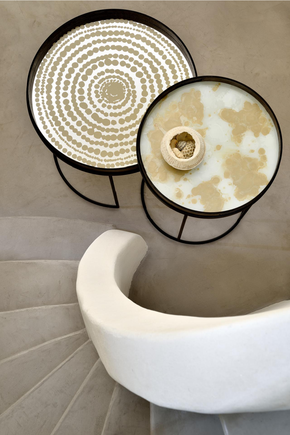Printed Round Mirror Tray | Oroa.com