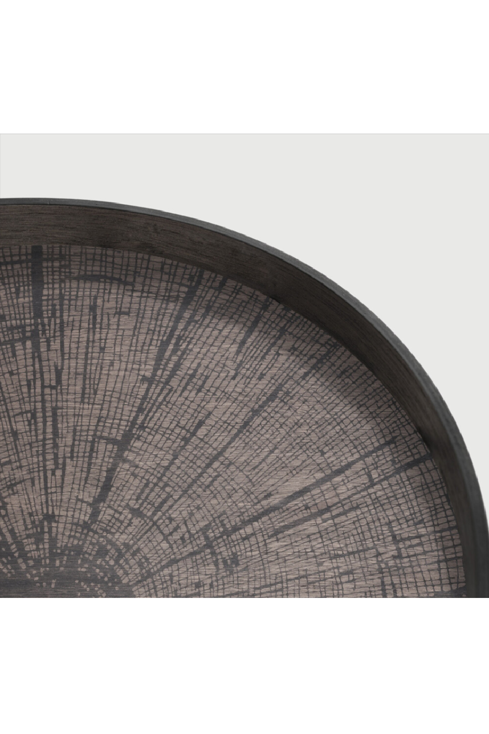 Round Hand-Painted Wood Tray | Oroa.com