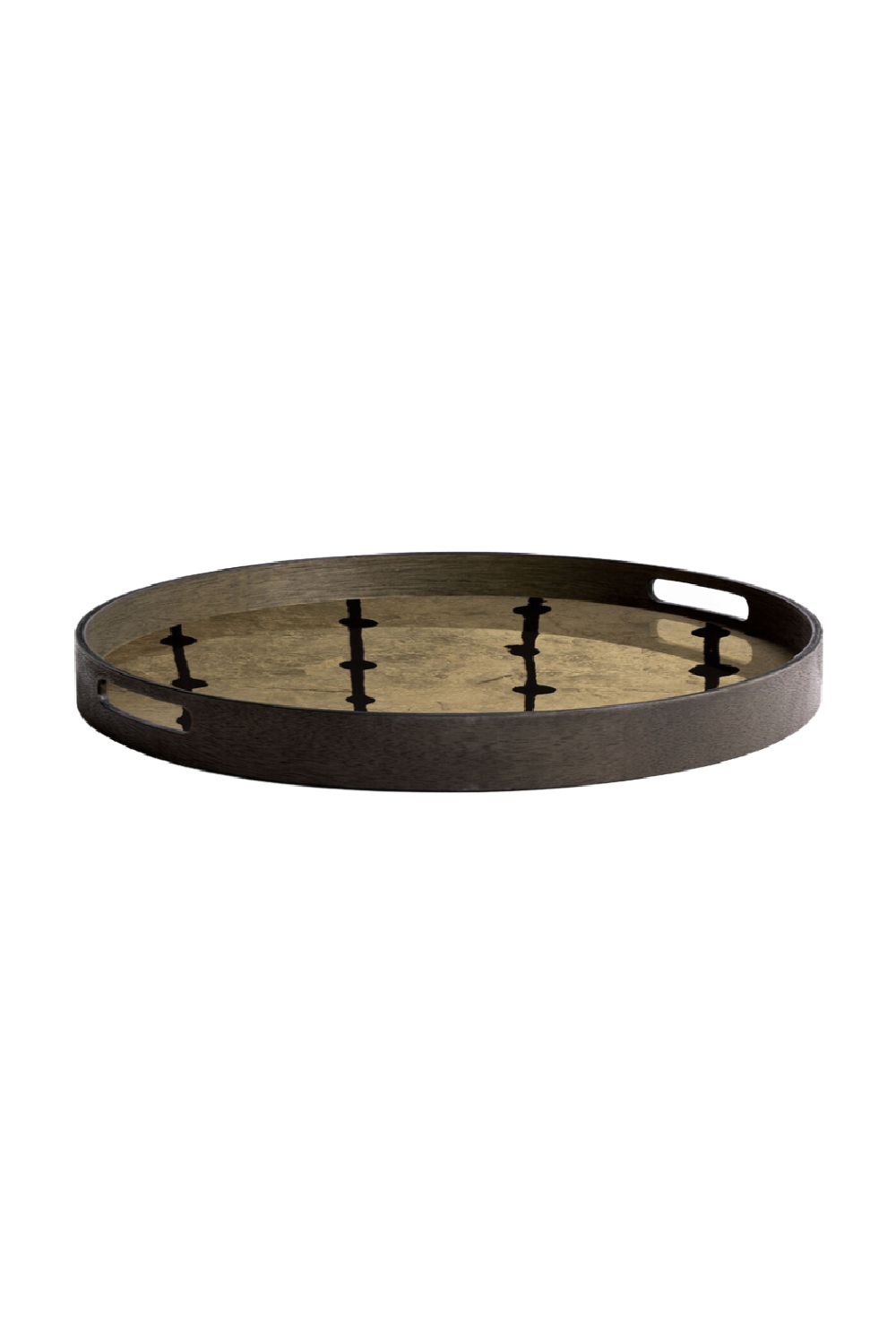 Round Gilded Glass Tray | Oroa.com