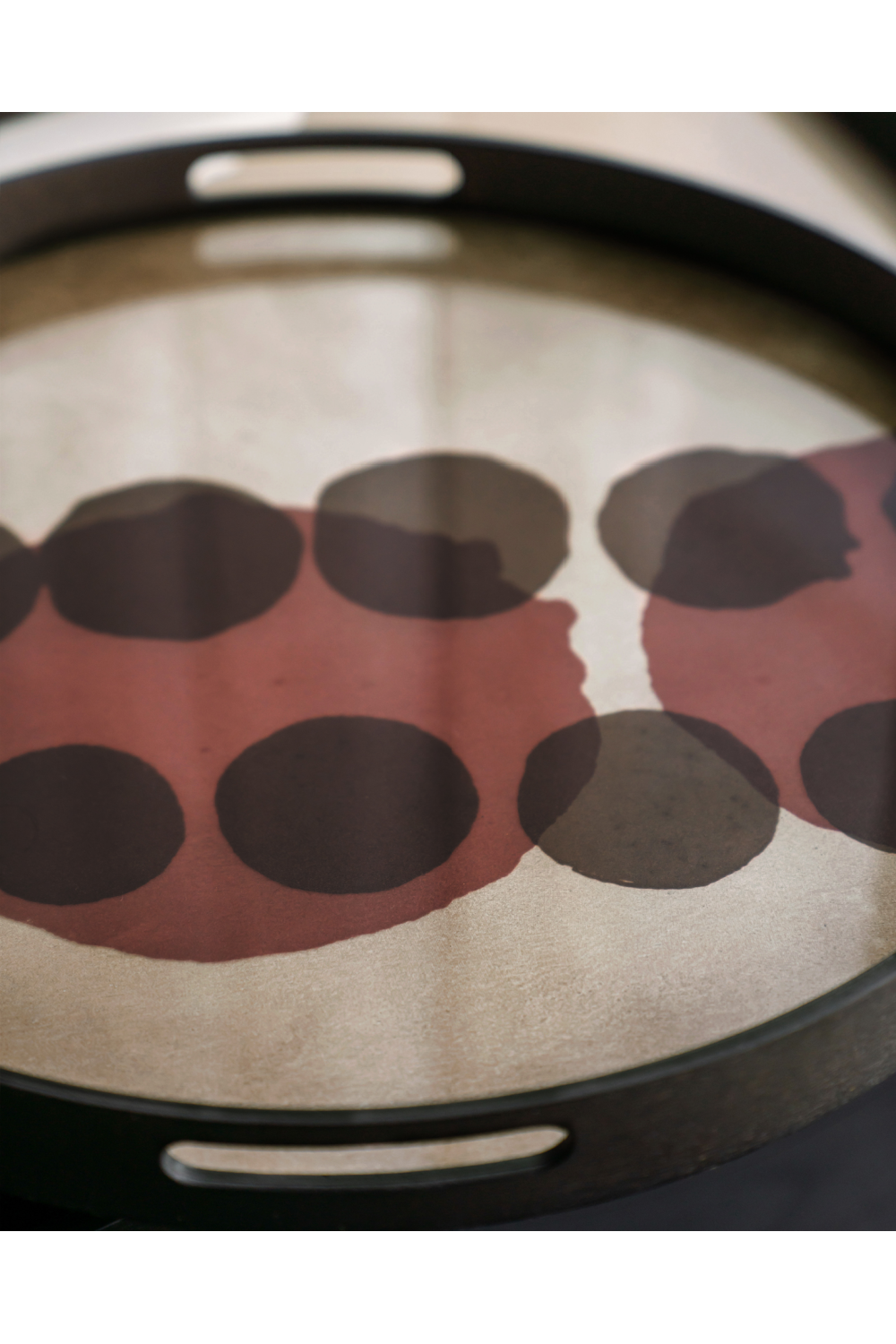 Hand-painted Glass Round Tray | Oroa.com