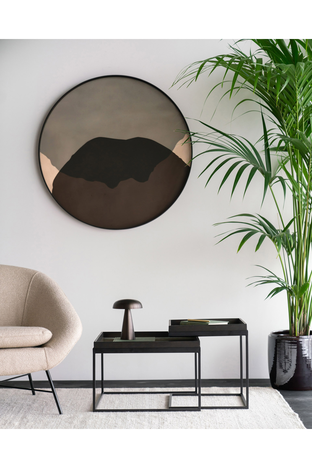 Printed Glass Round Tray | Oroa.com