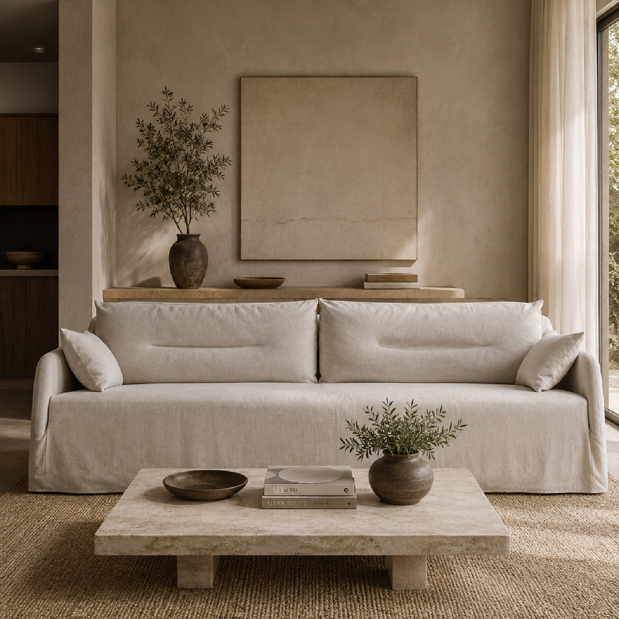 Linen Blend Sofa | Oroa.com