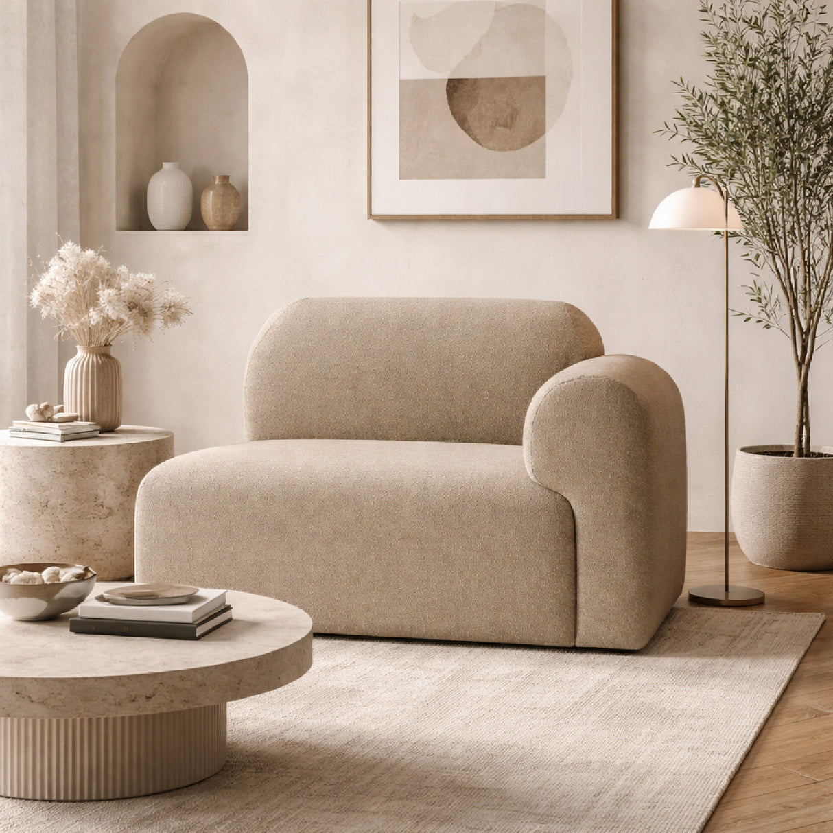 Modern European furniture - Beige Modular Sofa - www.oroa.com | Oroa.com