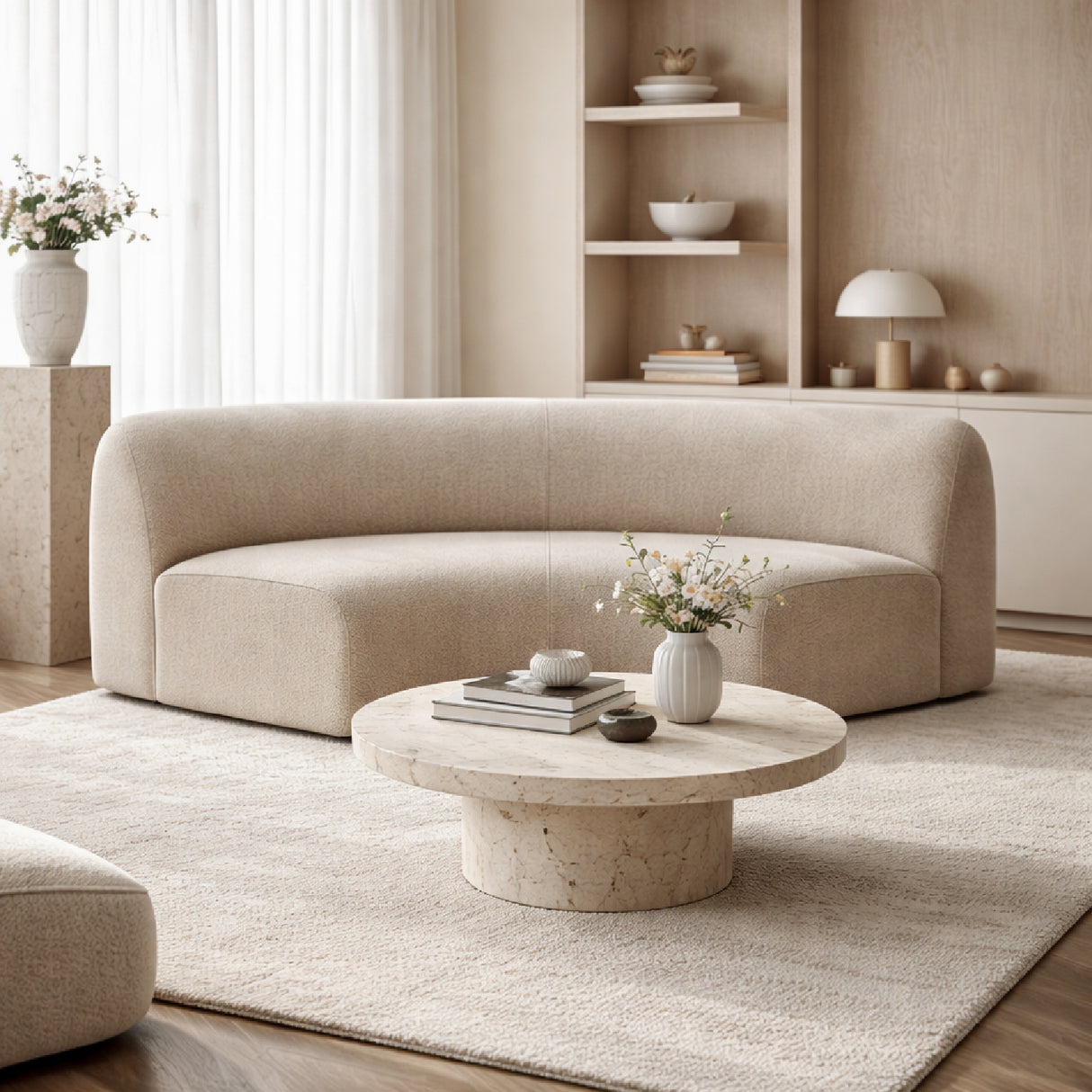 Modern European furniture - Beige Modular Sofa - www.oroa.com | Oroa.com
