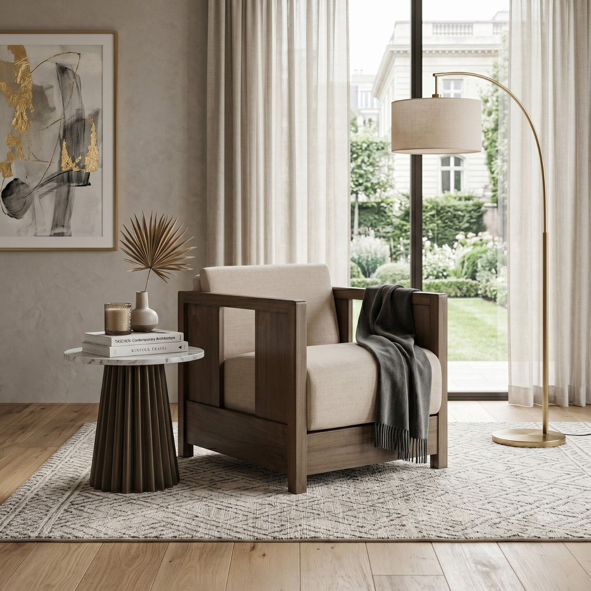 Modern or European furniture - Fabric Cushioned Lounge Chair - www.oroa.com | Oroa.com