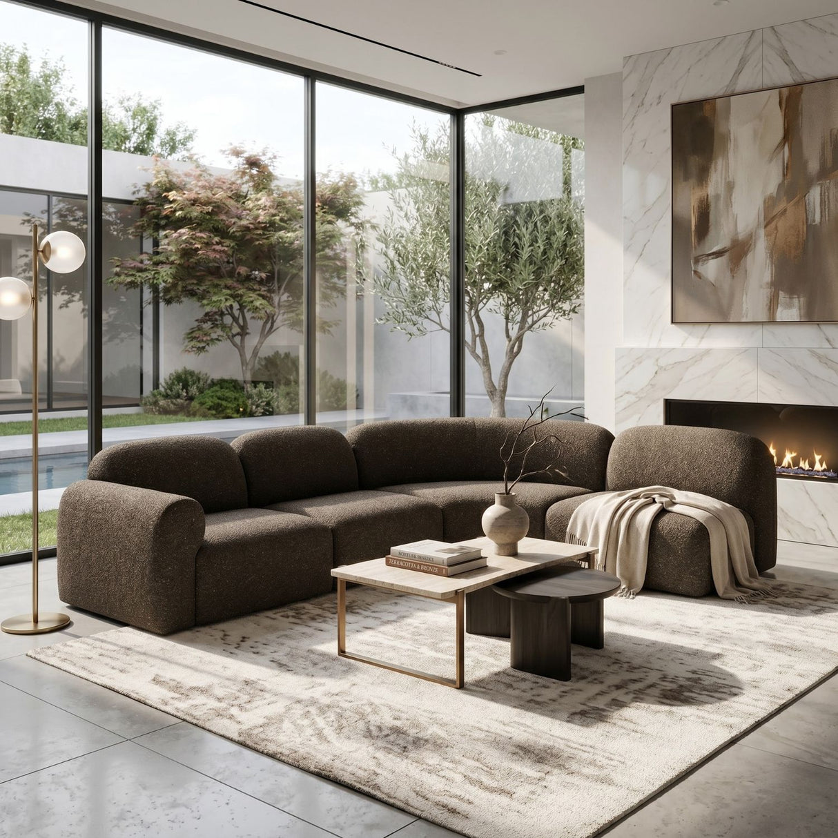 Modern or European furniture - Curved Modular Sofa Set - www.oroa.com | Oroa.com