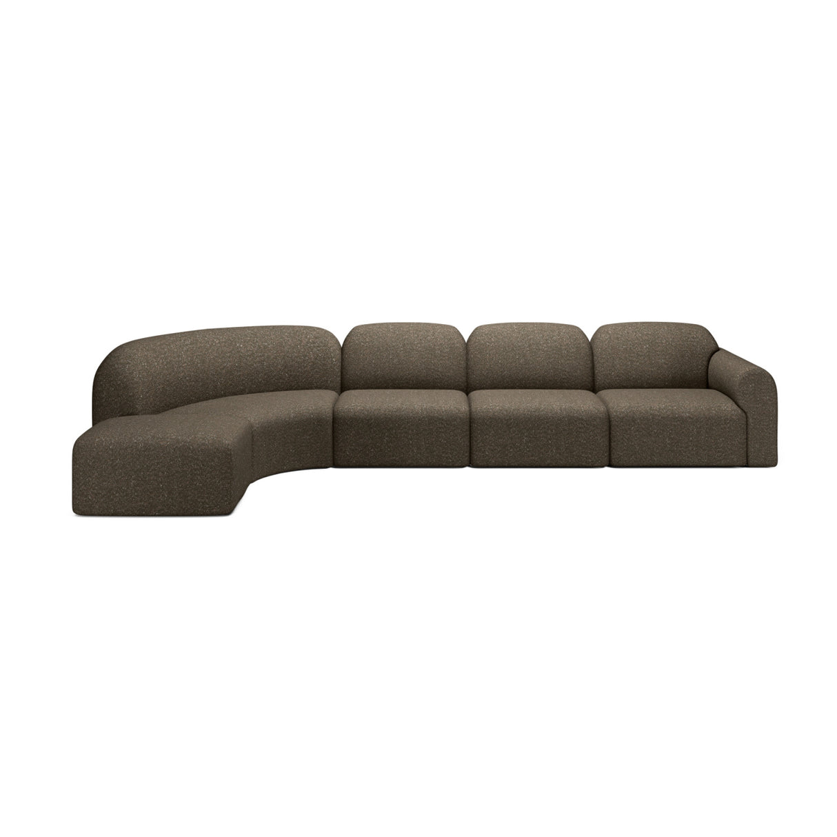 Modern European furniture - Curved Modular Sofa with Stool - www.oroa.com | Oroa.com