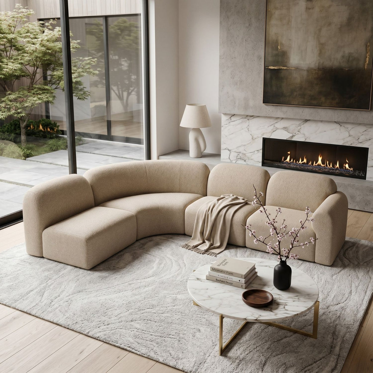 Modern or European furniture - Curved Modular Sofa Set - www.oroa.com | Oroa.com