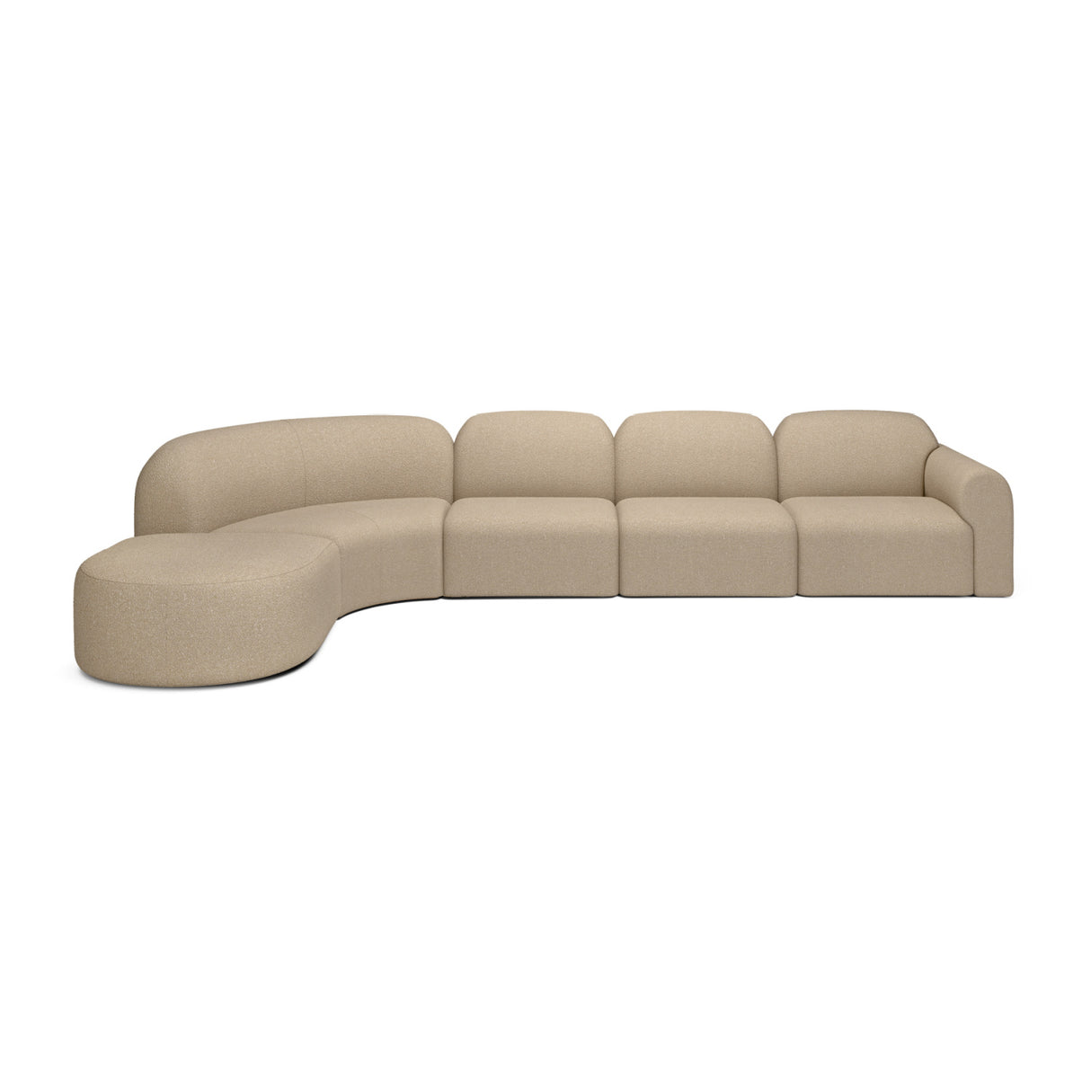 Modern European furniture - Modular Sofa Set with Semi-Circle Stool - www.oroa.com | Oroa.com
