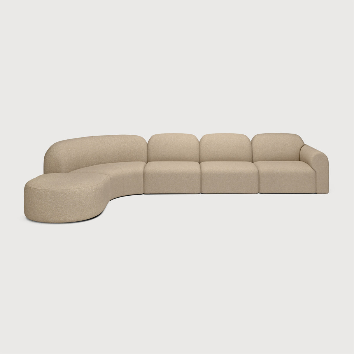 Modern European furniture - Modular Sofa Set with Semi-Circle Stool - www.oroa.com | Oroa.com
